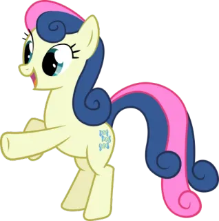 😃 Bon Bon My Little Pony tee hee hee cartoon, pony, My Little Pony, Bon Bon telegram sticker