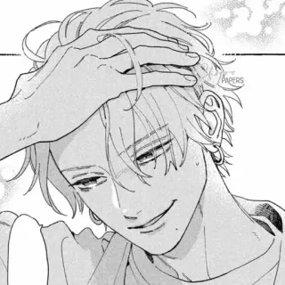 😏 anime, manga, portrait, art, illustration telegram sticker
