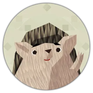 😶 hedgehog, animal, cute, sticker, cartoon telegram sticker
