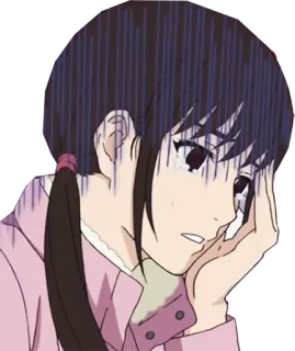 😭 アニメ, 女の子, 悲しい, 涙, 漫画, 落ち込み, 感情的 telegram sticker