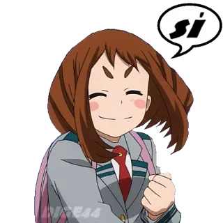 👍 Ochaco Uraraka My Hero Academia Si anime, my hero academia, ochaco uraraka, uraraka, si, mha telegram sticker