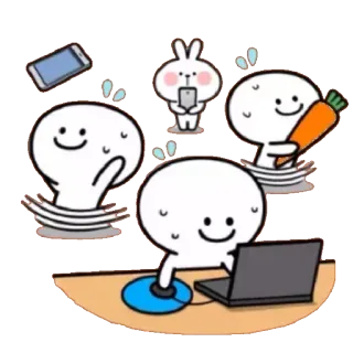 😰 милые, мультяшные, каваи, смешные, наклейки whatsapp sticker