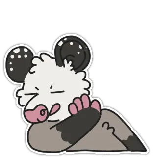 ✋ опоссум, животное, милый, мультик, млекопитающее, сумчатое whatsapp sticker