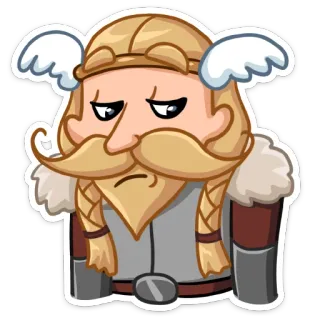 😒 Thor Viking, Nordic, mythology, sad, upset telegram sticker