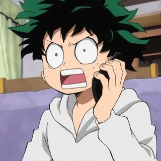 🥦 Izuku Midoriya My Hero Academia 애니메이션, 나의 히어로 아카데미아, 미도리야 이즈쿠, 데쿠, 만화 telegram sticker