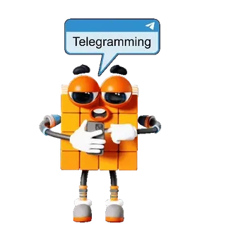 📱 Spotty Telegram Telegramming Telegram, sticker, messenger, mascot, robot, phone, texting, chat whatsapp sticker