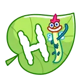 👋 cartoon, insect, leaf, cute, whimsical telegram sticker