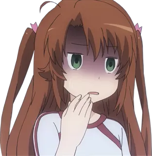 😱 动漫, 女孩, 表情, 震惊, 不适, 角色 telegram sticker