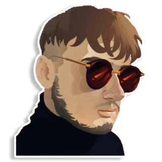 😎 uomo, occhiali da sole, ritratto, persona, illustrazione telegram sticker