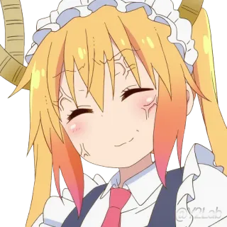💢 Tohru Miss Kobayashi's Dragon Maid Anime, Rồng, Hầu gái, Dễ thương, Tohru telegram sticker