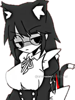 😡 @animex_artmania12 Anime, Neko girl, メイド (Maid - can use Japanese), Mignon, Manga, Personnage, Kawaii telegram sticker