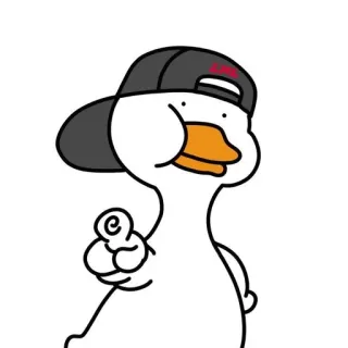 🌟 duck, cartoon, gesture, animal, sticker, character telegram sticker