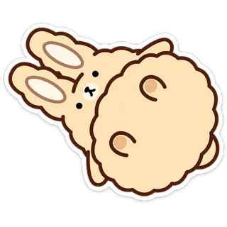 😐 兔子, 小兔子, 动物, 可爱, 卡通, 插画 telegram sticker