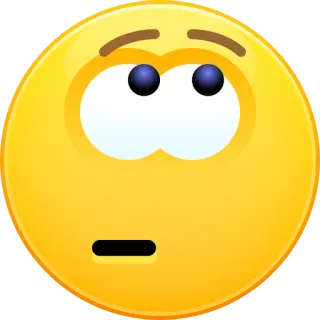 😐 emoji, pensando, rosto, expressão telegram sticker