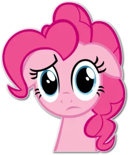😟 Pinkie Pie My Little Pony Cartoon, Pony, Traurig, Rosa, Augen telegram sticker