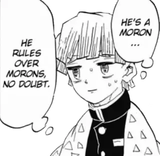 😐 HE RULES OVER MORONS, NO DOUBT. HE'S A MORON... Anime, Mangá, Engraçado, Idiota, Quadrinhos telegram sticker
