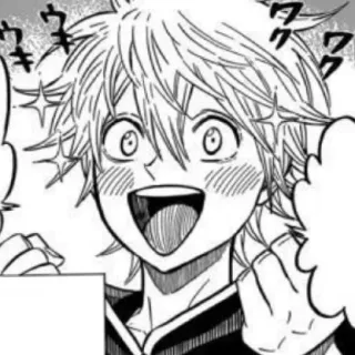 😊 Luck Voltia Black Clover Luck Voltia, anime, Black Clover, smiling, character telegram sticker