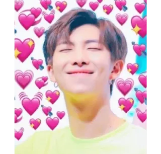 🐨 RM RM, BTS, K-pop, cuori, amore, idol, cantante telegram sticker