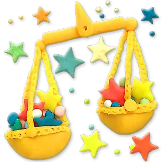♎ libra, zodiac, stars, scales, astrology whatsapp sticker