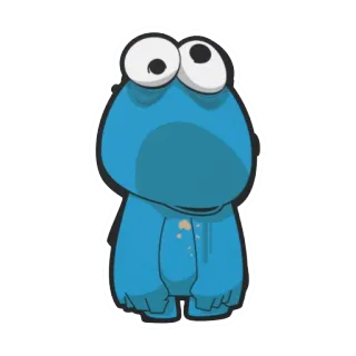 😵 Cookie Monster การ์ตูน, เซซามี สตรีท, น่ารัก, สีฟ้า, สัตว์ประหลาด, คุกกี้ telegram sticker