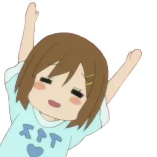 ☺️ K-ON Anime, K-On, Personaggio, Cartone animato whatsapp sticker