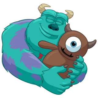 🤗 James P. 'Sulley' Sullivan Monsters, Inc. Cartoon, Disney, Süß, Monster, Umarmung telegram sticker