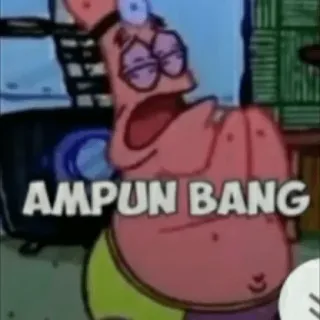 😀 Patrick Star AMPUN BANG patrick star, spongebob, kartun, meme telegram sticker