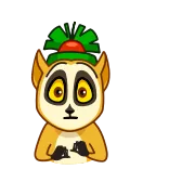 😲 lemure, cartoni animati, animale, adesivo telegram sticker