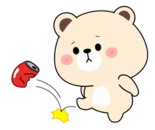 🖤 ours, dessin animé, triste, canette, contrarié, émotionnel, mignon whatsapp sticker