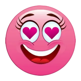 ❤️ emoji, amore, occhi a cuore, rosa, affetto, felice telegram sticker
