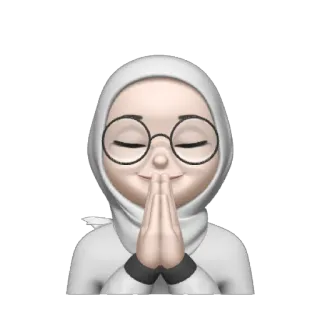 🦴 Hijab, Frau, Gruß, Namaste, Muslim, Islam, Modest Fashion, Gebet telegram sticker