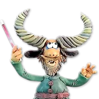 👀 animacja poklatkowa, fantasy, czarodziej, koza, zwierzę, magia telegram sticker