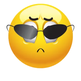 😎 emoji, sonnenbrille, cool, gelb, gesicht telegram sticker
