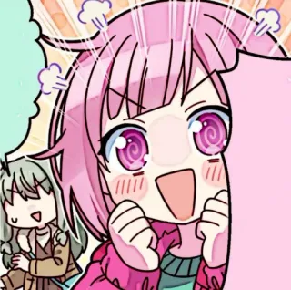 🪸 Anime, Manga, Kawaii, Cartone animato, Eccitato, Felice, Carino telegram sticker