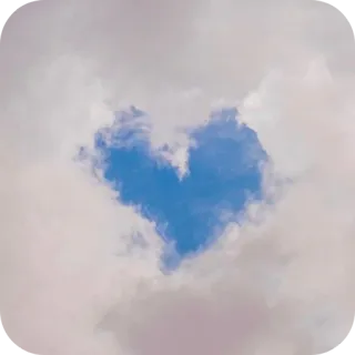 🌌 heart, sky, clouds, blue, love, cute telegram sticker