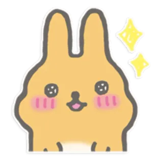 💕 Desenho animado, Fofo, Animal, Coelho, Coelhinho, Kawaii telegram sticker