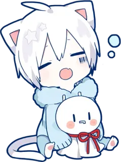 😴 Anime, Chat, Chibi, Kawaii telegram sticker