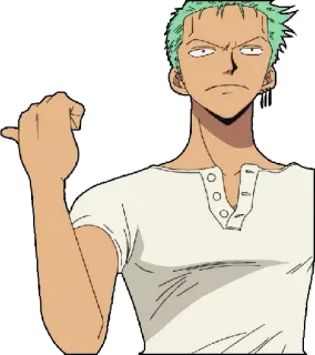 👈 Zoro One Piece anime, swordsman, pirate, straw hat pirates telegram sticker