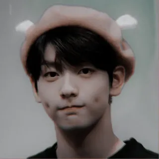 ⛅️ person, portrait, kpop, idol, man, hat telegram sticker