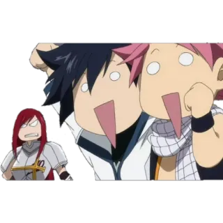 😅 Anime, Mangá, Desenho animado, Engraçado, Personagens, Fairy Tail telegram sticker