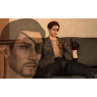 😥 Goro Majima Yakuza benda sull'occhio, videogioco, mafioso, alcol, pelle di serpente telegram sticker