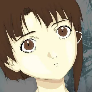 😐 Lain Iwakura Serial Experiments Lain Anime, Personnage, Cyberpunk, Lain, Fille whatsapp sticker