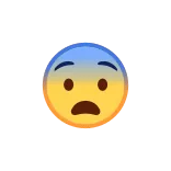 😨 emoji, anxious, worried, concerned, emotion, face telegram sticker