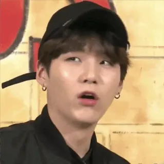 😐 Suga kpop, bts, min yoongi, sänger, musik telegram sticker