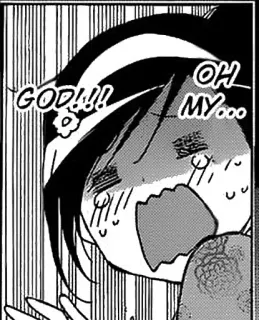 😨 GOD!!! OH MY... animé, choqué, manga, dessin animé, surprise, exclamation telegram sticker