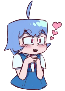 😍 Anime, Dibujos animados, Chica, Corazones, Lindo, Ilustración telegram sticker