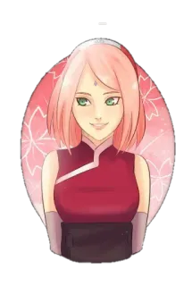 😊 Sakura Haruno Naruto anime, cartoon, sakura, sakura haruno, haruno, naruto, ninja, character, fanart whatsapp sticker