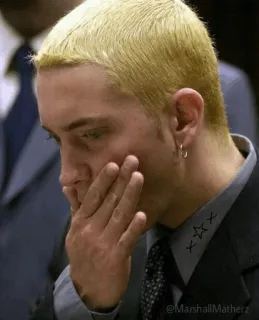 ⛓ Eminem rapper, music, singer, marshall mathers, blonde telegram sticker