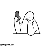 🔝 buồn, nhân vật, trắng, đơn giản, cô lập, cô đơn telegram sticker