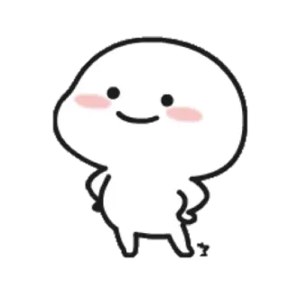 🤓 Cartone animato, Personaggio, Carino, Semplice, Minimalista, Adesivo telegram sticker